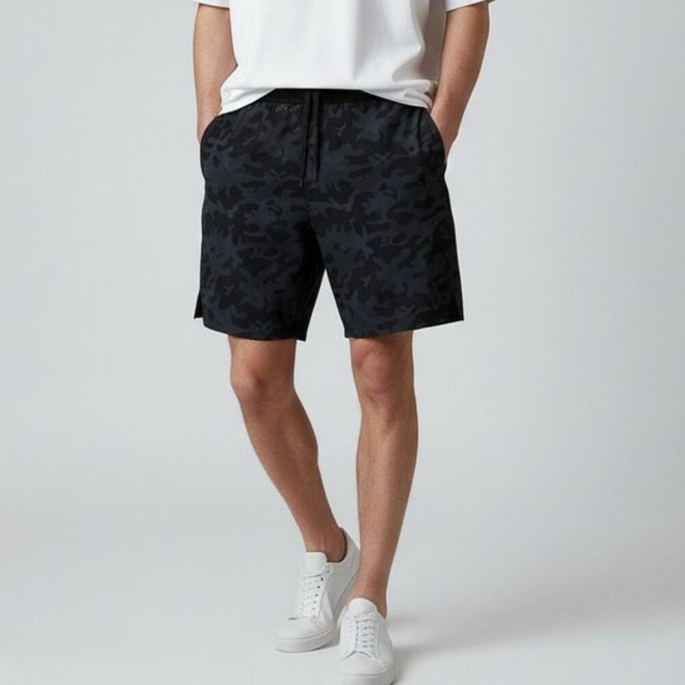 Ten Thousand Interval Shorts Men's Sz XL Black Camo Lined Drawstring Activewear